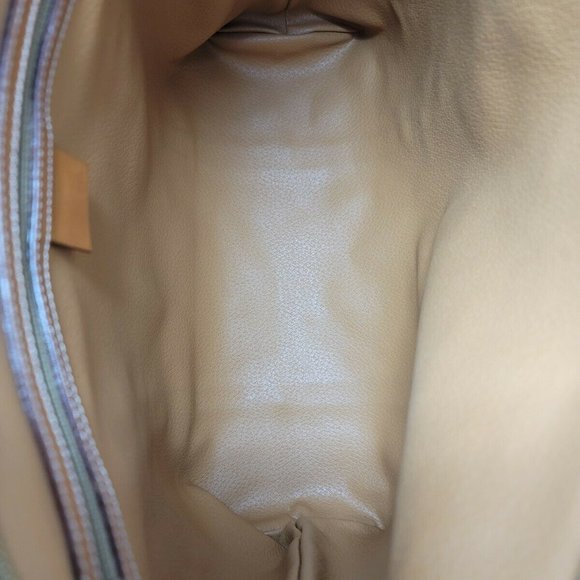 Vintage Celine Triomphe Canvas Brown Leather Medium Shoulder Tote Hand Bag Auth - Picture 11 of 13